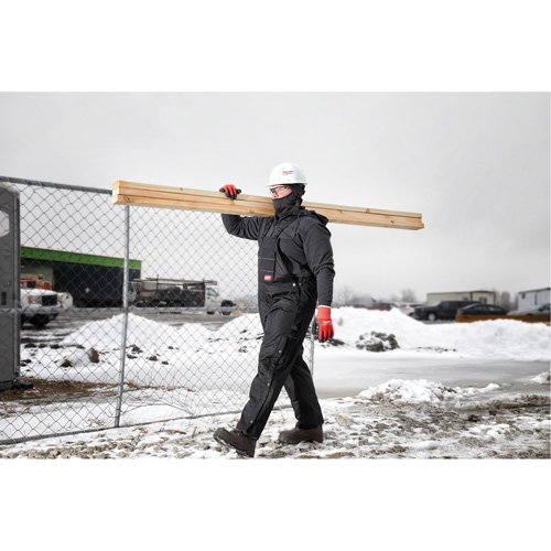 Salopette GridIron de longueur standard avec fermeture &agrave; glissi&egrave;re jusqu'&agrave; la cuisse, Hommes, Grand, Noir Seaboard Timber Mart