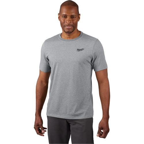 Hybrid Work Tee Shirt, Men's, Small, Grey Seaboard Timber Mart