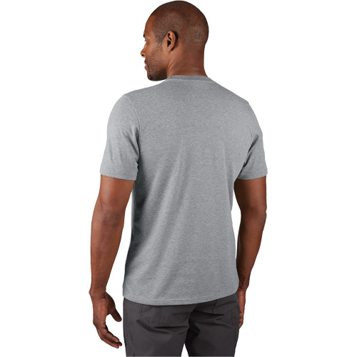 Hybrid Work Tee Shirt, Men's, Small, Grey Seaboard Timber Mart