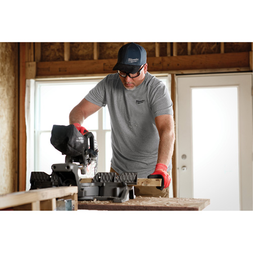 Hybrid Work Tee Shirt, Men's, Small, Grey Seaboard Timber Mart