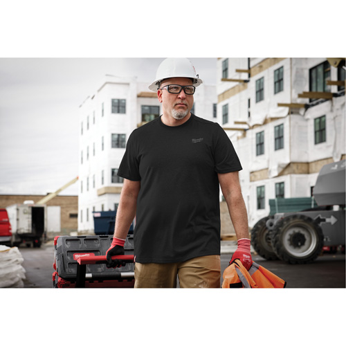 Hybrid Work Tee Shirt, Men's, Small, Black Seaboard Timber Mart