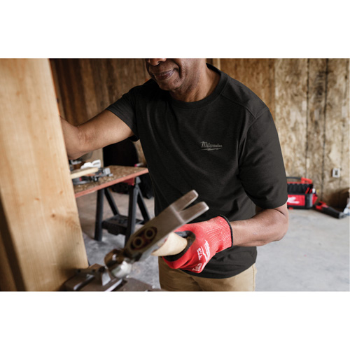 Hybrid Work Tee Shirt, Men's, Small, Black Seaboard Timber Mart