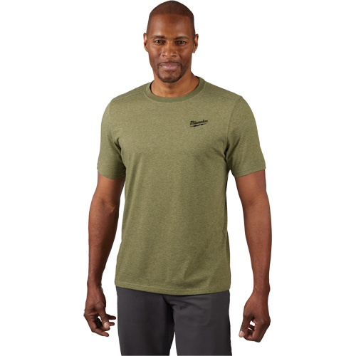 Hybrid Work Tee Shirt, Men's, Small, Green Seaboard Timber Mart