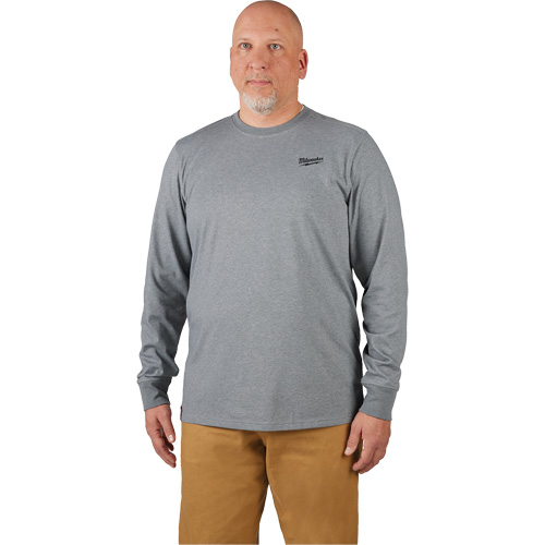 Hybrid Work Tee Shirt, Men's, Small, Grey Seaboard Timber Mart