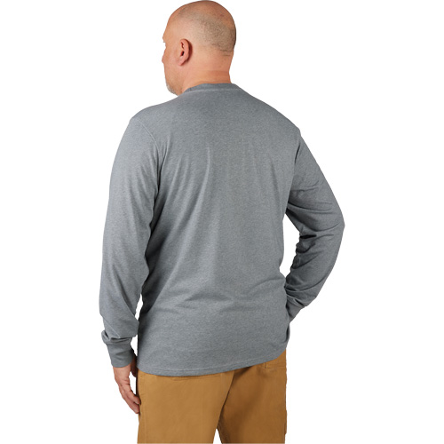 Hybrid Work Tee Shirt, Men's, Small, Grey Seaboard Timber Mart