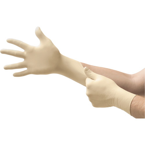 Diamond Grip Examination Gloves, 2X-Large, Latex, 8-mil, Powder-Free, Yellow, Class 2 Seaboard Timber Mart