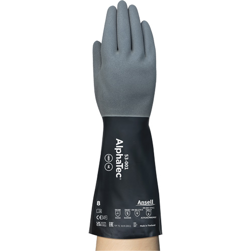 Gants r&eacute;sistants aux produits chimiques AlphaTec, Taille 7, 13" lo, N&eacute;opr&egrave;ne/Nitrile, Doublure en Nylon, 17 mils Seaboard Timber Mart