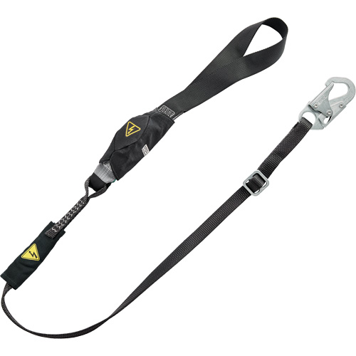 V-Series Utility Energy Absorbing Lanyard, 6', Snap Hook Center, Snap Hook Leg Ends, Nylon Seaboard Timber Mart