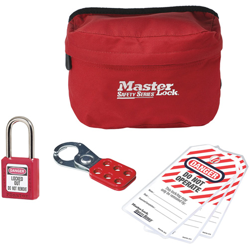 Trousse de cadenassage personnalis&eacute;e avec cadenas en thermoplastique Zenex, 6 composants compris Seaboard Timber Mart