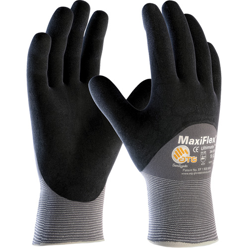Gants compatibles avec les &eacute;crans tactiles ATG MaxiFlex Ultimate, Grand, R&ecirc;vetement Nitrile, Calibre 15, Enveloppe en Nylon/&eacute;lasthanne Seaboard Timber Mart