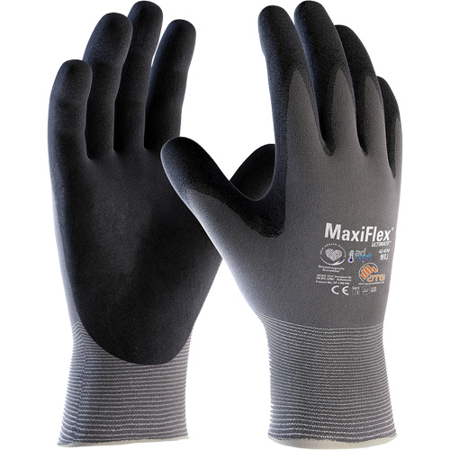 Gants compatibles avec les &eacute;crans tactiles ATG MaxiFlex Ultimate AD-APT, T-petit, R&ecirc;vetement Nitrile, Calibre 15, Enveloppe en Nylon/&eacute;lasthanne Seaboard Timber Mart