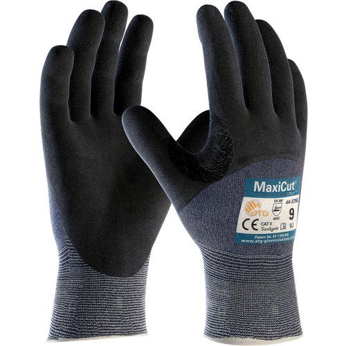 ATG MaxiCut&reg; Ultra Seamless Knit Cut Resistant Gloves, Size Large, 15 Gauge, Nitrile Coated, Engineered Yarn Shell, ASTM ANSI Level A3/EN 388 Level 5/EN 388 Level C Seaboard Timber Mart