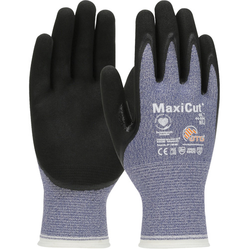 Gants r&eacute;sistants aux coupures dans un milieu de travail huileux ATG MaxiCut, Taille Grand, Calibre 15, Rev&ecirc;tement Nitrile, Enveloppe en Fil technique, ASTM ANSI niveau A3/EN 388 niveau 4/EN 388 niveau C Seaboard Timber Mart