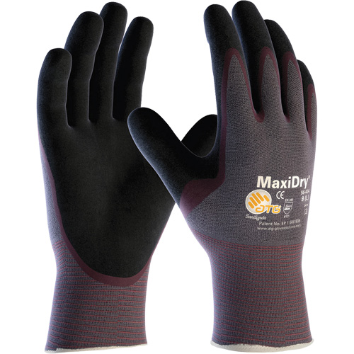 ATG MaxiDry&reg; Ultra Lightweight Seamless Gloves, Large, Nitrile Coating, 15 Gauge, Nylon/Elastane Shell Seaboard Timber Mart