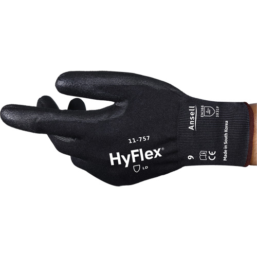 HyFlex&reg; 11-757 Cut-Resistant Gloves, Size 6, 18 Gauge, Polyurethane Coated, Intercept Shell, ASTM ANSI Level A7/EN 388 Level F Seaboard Timber Mart