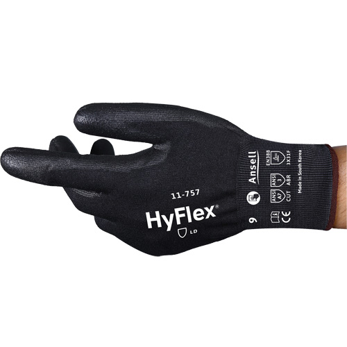 Gants r&eacute;sistant aux coupures Hyflex 11-757, Taille 8, Calibre 18, Rev&ecirc;tement Polyur&eacute;thane, Enveloppe en Intercept, ASTM ANSI niveau A7/EN 388 niveau F Seaboard Timber Mart