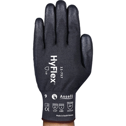 Gants r&eacute;sistant aux coupures Hyflex 11-757, Taille 8, Calibre 18, Rev&ecirc;tement Polyur&eacute;thane, Enveloppe en Intercept, ASTM ANSI niveau A7/EN 388 niveau F Seaboard Timber Mart