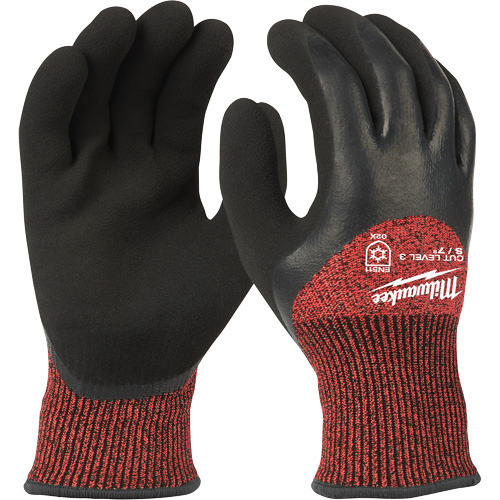 Winter Cut-Resistant Gloves, Size X-Large, 15 Gauge, Rubber Latex Coated, ANSI/ISEA 105 Level 3 Seaboard Timber Mart