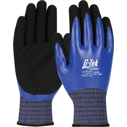 G-Tek&reg; PolyKor&reg; X7 Cut-Resistant Gloves, Size Small, 18 Gauge, Nitrile Coated, Engineered Yarn Shell, ANSI/ISEA 105 Level 4 Seaboard Timber Mart