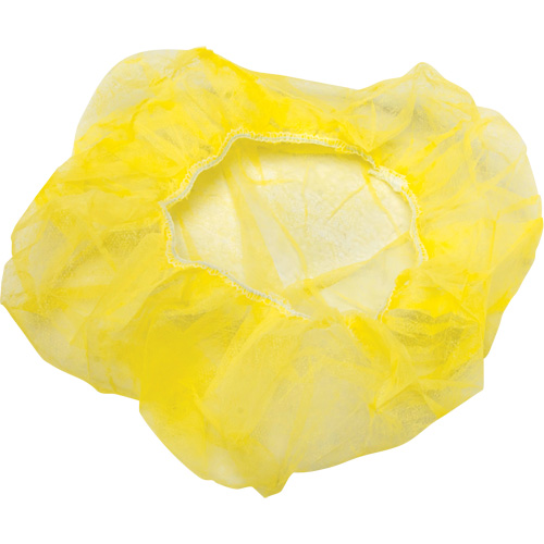 Bouffant Caps, Polypropylene, 21", Yellow Seaboard Timber Mart