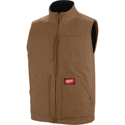Heavy-Duty Sherpa-Lined Vest, Men's, Small, Brown Seaboard Timber Mart