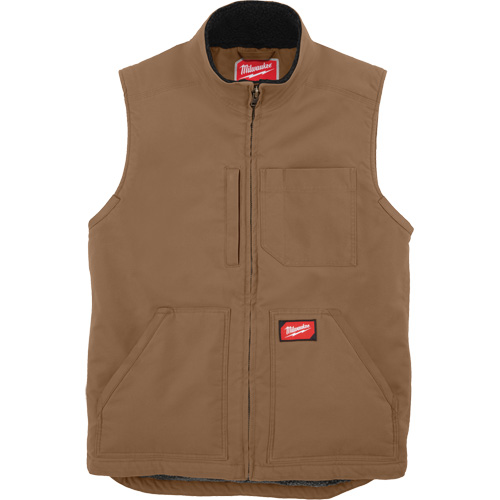 Heavy-Duty Sherpa-Lined Vest, Men's, Small, Brown Seaboard Timber Mart