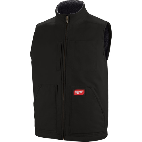 Heavy-Duty Sherpa-Lined Vest, Men's, Small, Black Seaboard Timber Mart