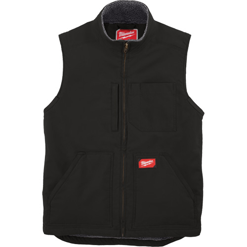 Heavy-Duty Sherpa-Lined Vest, Men's, Small, Black Seaboard Timber Mart