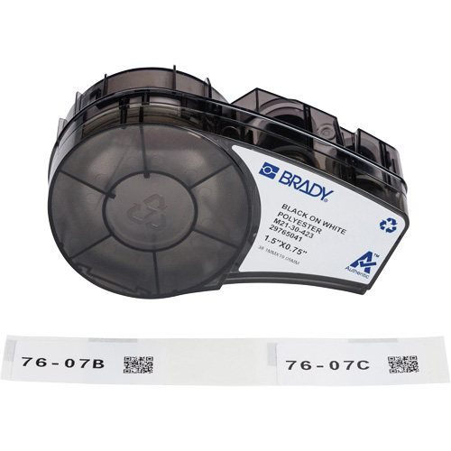 Harsh Environment Multi-Purpose Labels with Ribbon, Black Seaboard Timber Mart