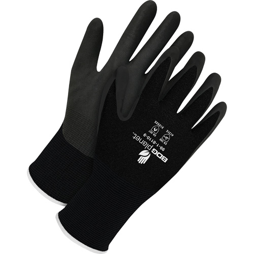 BDG Planet Coated Gloves, 2X-Small/5, Foam Nitrile Coating, 15 Gauge, Nylon/Spandex Shell Seaboard Timber Mart