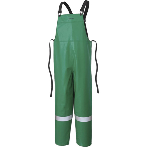 P43 035 CA-43&reg; FR Chemical- & Acid-Resistant Safety Bib Pants, Small, Green Seaboard Timber Mart