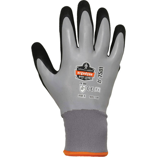 ProFlex 7501 Coated Waterproof Winter Work Gloves, Small, Nitrile/Latex Coating, 10/15 Gauge, Polyester Shell Seaboard Timber Mart