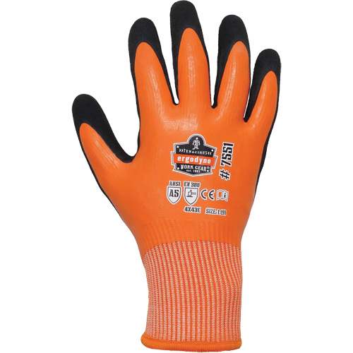 Gants de travail enduits et r&eacute;sistant &agrave; la coupe pour l'hiver ProFlex 7551, Taille Petit, Calibre 10/13, Rev&ecirc;tement Nitrile/Latex de caoutchouc, Enveloppe en PEHP, ASTM ANSI niveau A5/EN 388 niveau E Seaboard Timber Mart