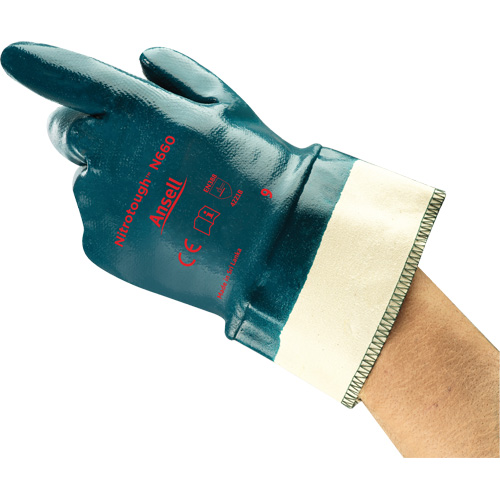 Gants Nitrotough N660, 8, R&ecirc;vetement Nitrile, Enveloppe en Coton Seaboard Timber Mart
