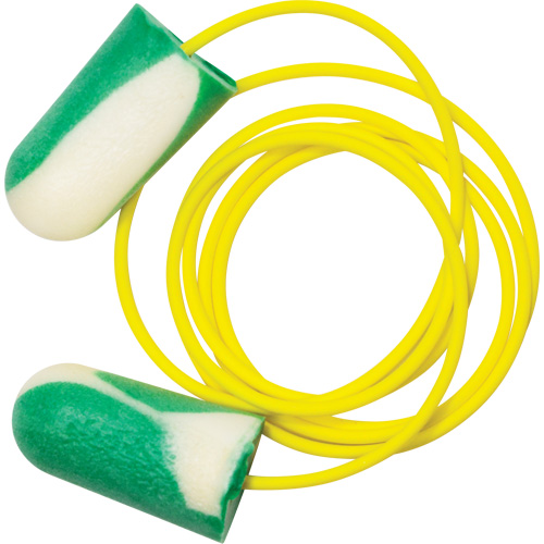 Bouchons d'oreilles biosourc&eacute;s Mega Bullet BioSoft, Vrac - Boîte, Avec cordon Seaboard Timber Mart