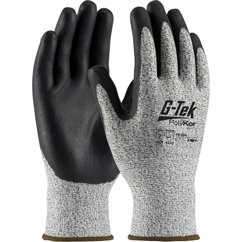 Gants r&eacute;sistants &agrave; la coupe G-Tek, Taille T-petit, Calibre 13, Rev&ecirc;tement Nitrile, Enveloppe en PolyKor, ASTM ANSI niveau A2/EN 388 niveau 3/EN 388 niveau B Seaboard Timber Mart