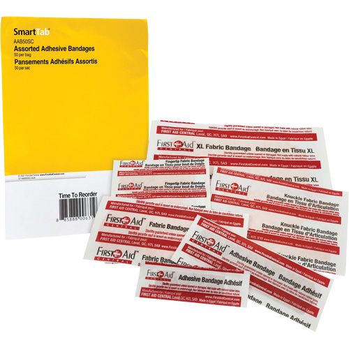 SmartCompliance&reg; Refill Adhesive Bandages, Assorted, Fabric/Plastic, Non-Sterile Seaboard Timber Mart