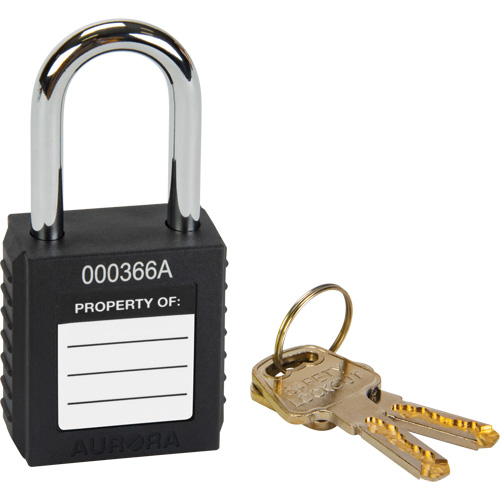 Lock for Lockouts, Safety Padlock, Keyed Different, Thermoplastic, 1-1/2" Width Seaboard Timber Mart