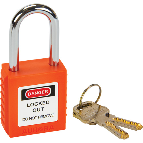 Lock for Lockouts, Safety Padlock, Keyed Different, Thermoplastic, 1-1/2" Width Seaboard Timber Mart