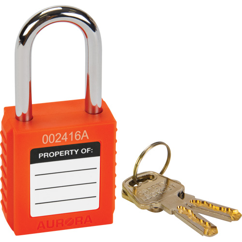 Lock for Lockouts, Safety Padlock, Keyed Different, Thermoplastic, 1-1/2" Width Seaboard Timber Mart
