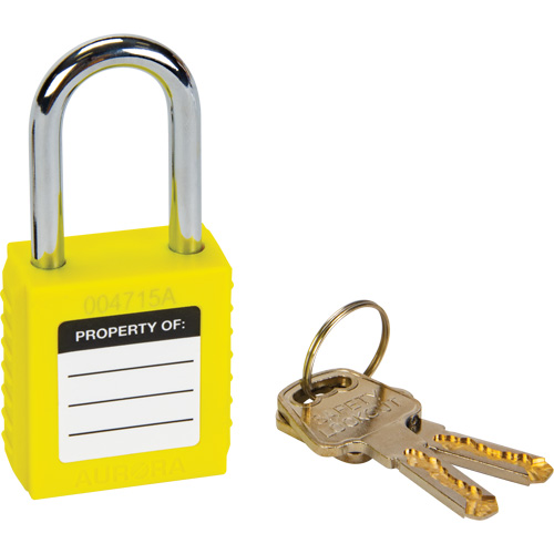Lock for Lockouts, Safety Padlock, Keyed Different, Thermoplastic, 1-1/2" Width Seaboard Timber Mart