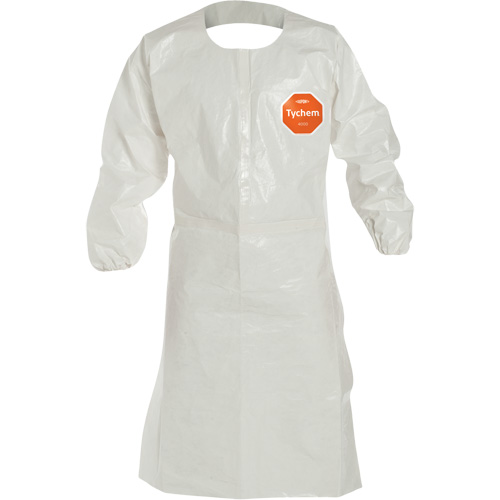 Disposable Sleeved Apron, Tychem&reg; 4000, White, 44" L Seaboard Timber Mart