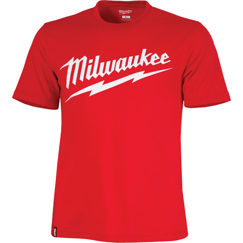Heavy-Duty Short-Sleeved T-Shirt with Milwaukee&reg; Logo, Men's, Small, Red Seaboard Timber Mart