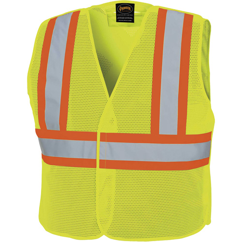 598P Veste de s&eacute;curit&eacute; &agrave; maille d&eacute;tachable, Jaune lime haute visibilit&eacute;, Moyen/Petit, Polyester Seaboard Timber Mart