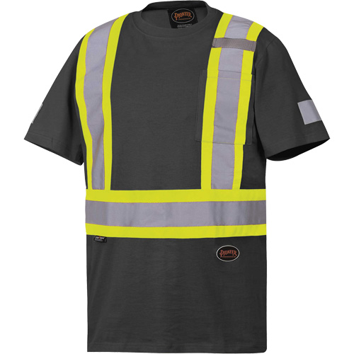 6976 T-shirt de s&eacute;curit&eacute;, Coton, Petit, Noir Seaboard Timber Mart