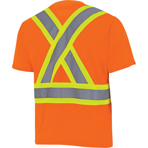 6990 Bird's-Eye Safety Shirt, Polyester, X-Small, High Visibility Orange Seaboard Timber Mart