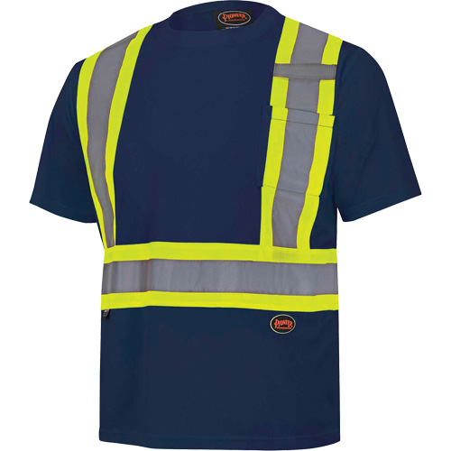 6992N Chandail de s&eacute;curit&eacute; en il-de-perdrix, Polyester, T-petit, Bleu marin Seaboard Timber Mart