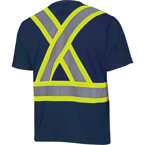 6992N Chandail de s&eacute;curit&eacute; en il-de-perdrix, Polyester, T-petit, Bleu marin Seaboard Timber Mart