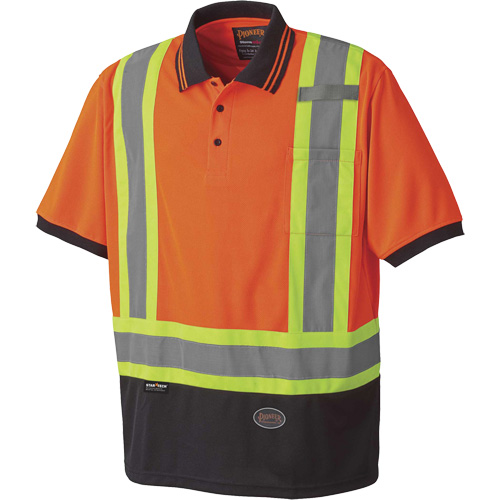 6986 Polo de s&eacute;curit&eacute; en il-de-perdrix, Polyester, Petit, Orange haute visibilit&eacute; Seaboard Timber Mart