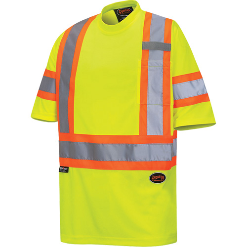 6971 T-shirt de s&eacute;curit&eacute; en il-de-perdrix, Polyester, T-petit, Jaune lime haute visibilit&eacute; Seaboard Timber Mart